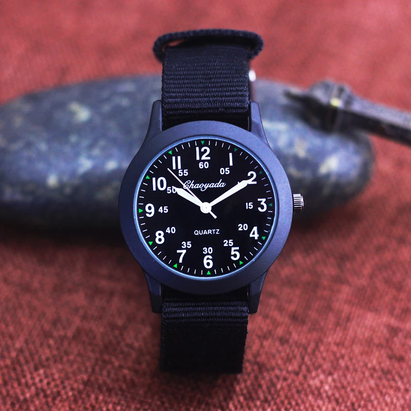 New Boys Breathable Canvas Outdoor Sports Children's Watch for Middle and Primary School Students, Quartz Waterproof Electronic