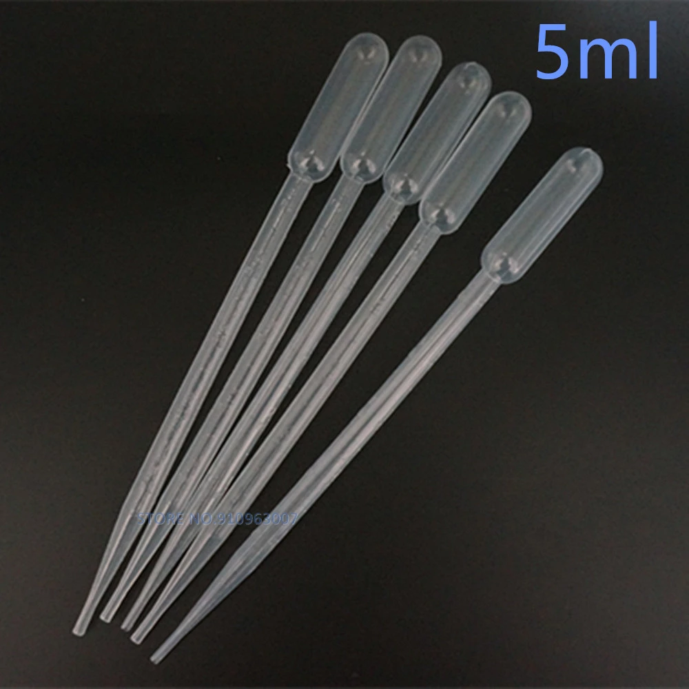 0.2ml/0.5ml/1ml/2ml/3ml/5ml/10ml Laboratory Pipette Plastic Disposable Graduated Container Liquid Dropper Equipment Straw