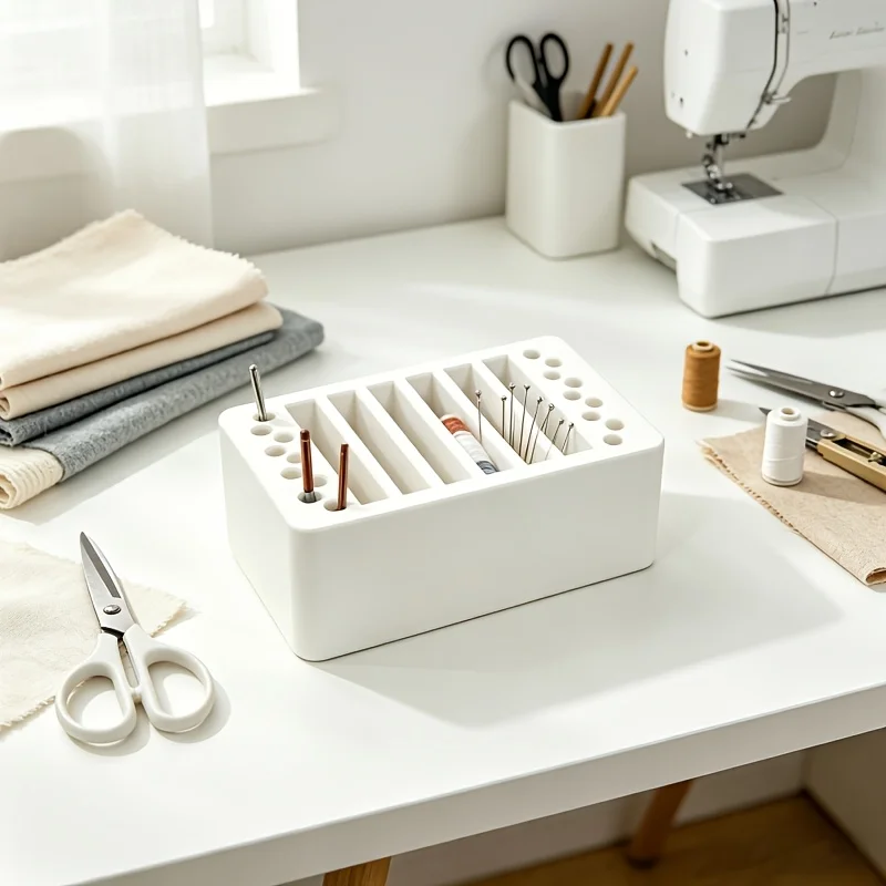 1pc Multi-functional Home Sewing Accessories Storage Box, Needle Box Organizer, Single Needle Slot Design Needle Box
