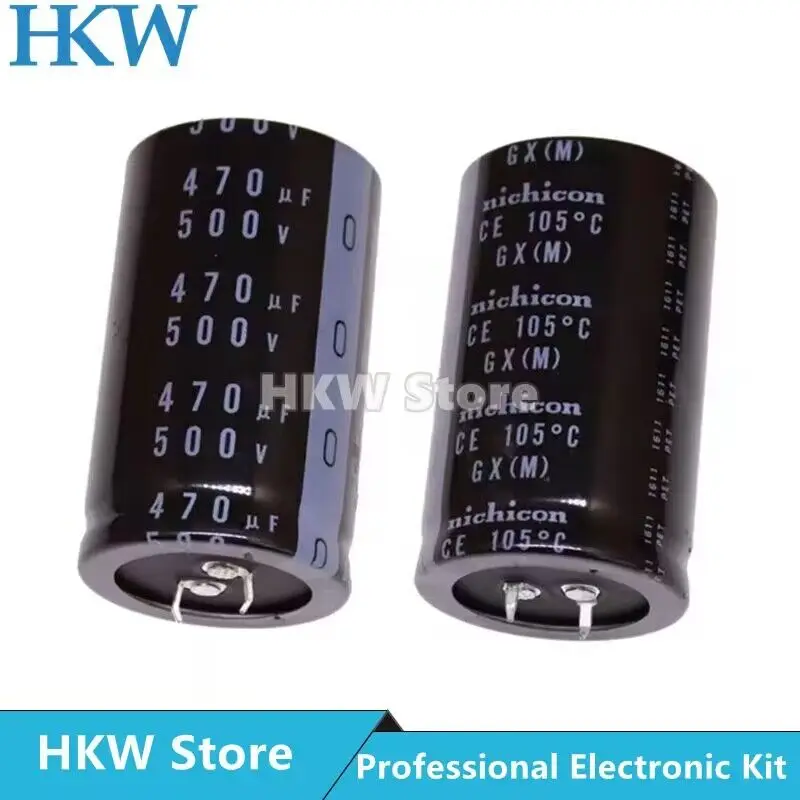 2PCS  500V470UF Volume 35X60MM   Nichicon Electrolytic Capacitor GX Series LGX2H471MELC58 470UF 500V NEW