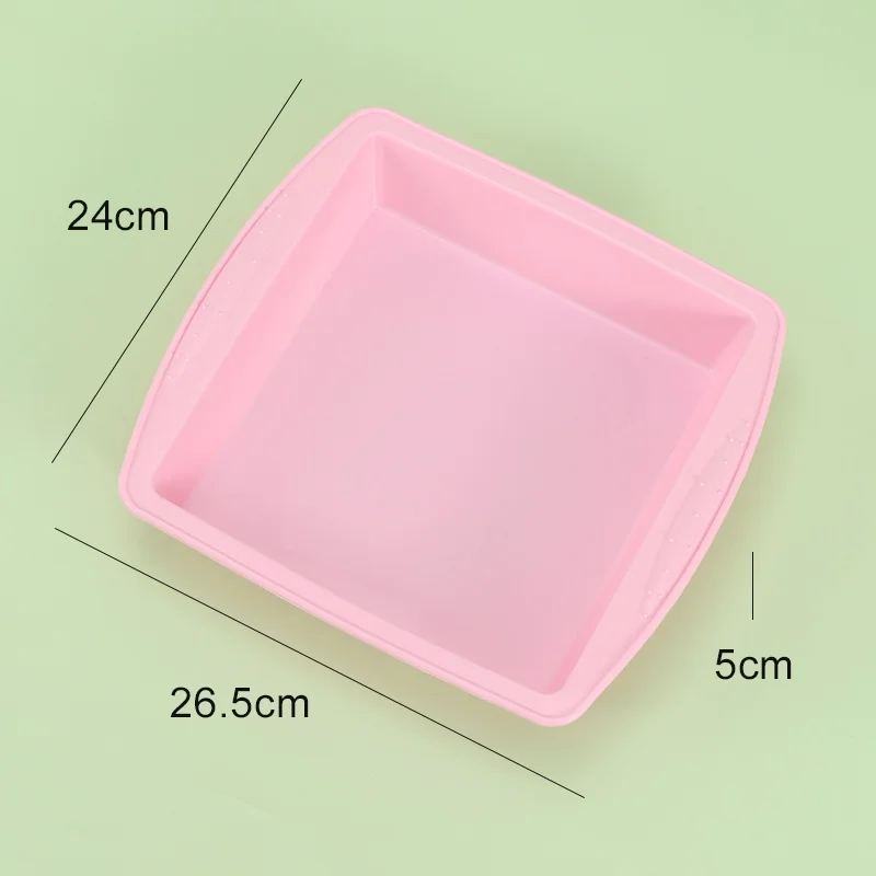 Silicone Mold Toast Cake Baking Pan Square Cake Bread Chocolate Pastry Pizza Nonstick Bakeware Soap Candle Maker