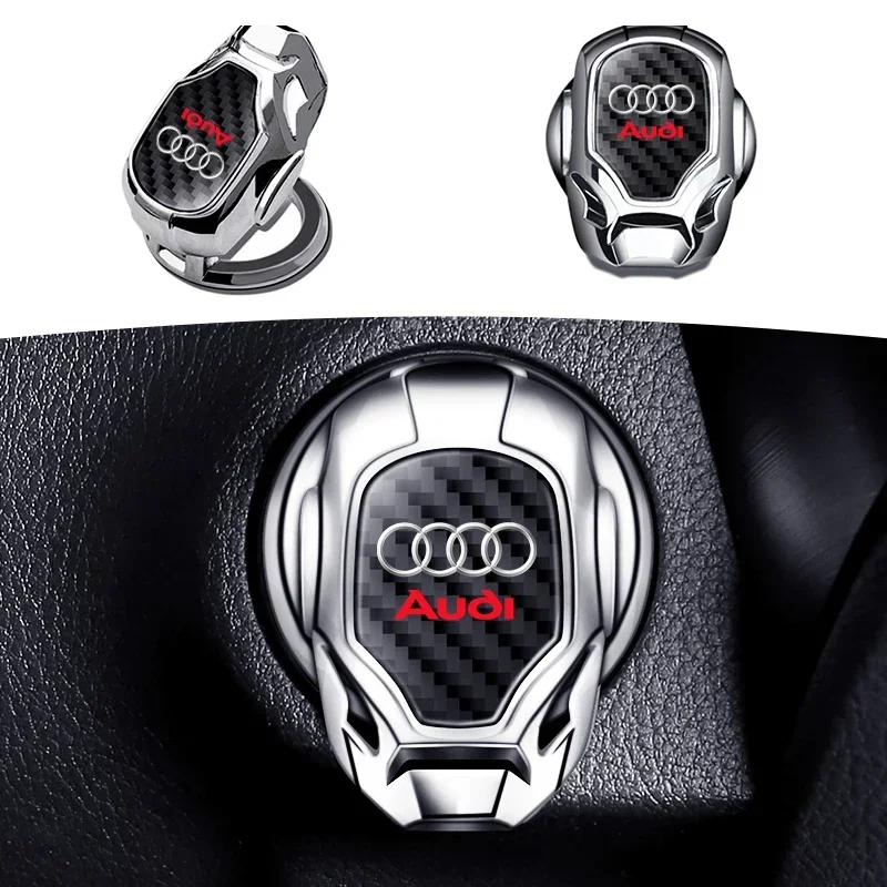 

1pcs Car One-Click Start Buttons Protective Cover Decoration For Audi A3 A4 A5 A6 A7 A8 S4 S6 A4L A6L 4B0601170A Accessories