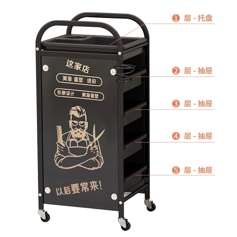 Tattoo Hairdresser Salon Trolley Manicure Cosmetic Spa Nails Salon Trolley Lash Pedicure Carrito Auxiliar Salon Furniture WKST