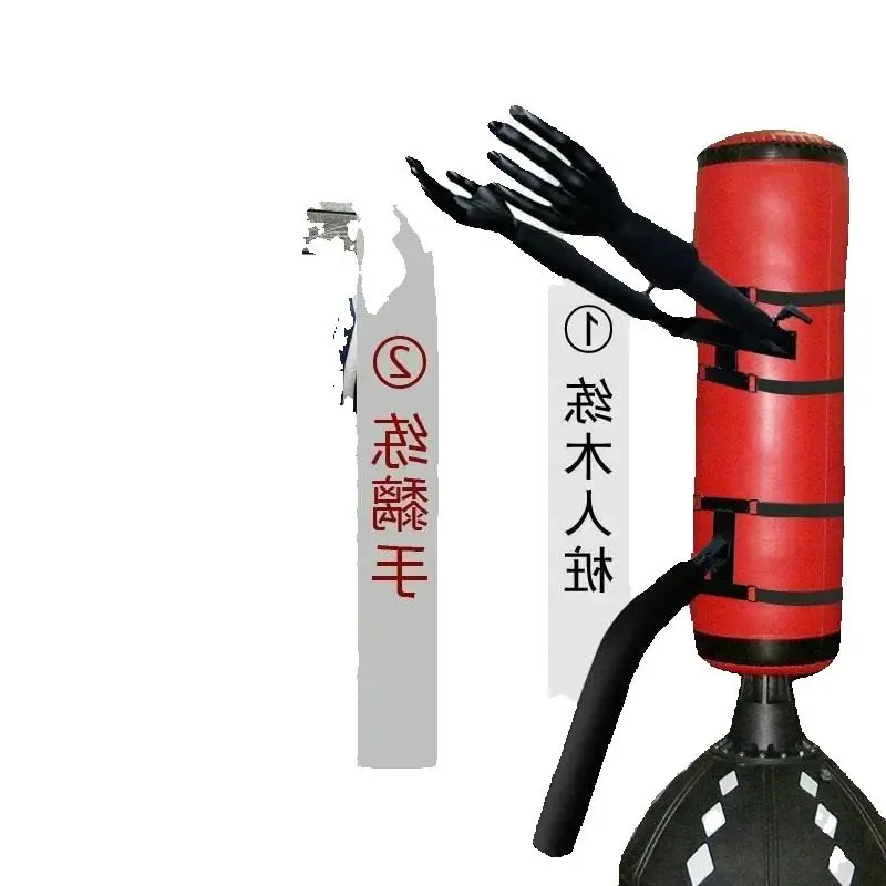 

Деревянный манекен с пружинным механизмом – регулируемая стойка для тренировок по боевым искусствам, включая Вин-чунь, Кунг-фу и отработку ударов