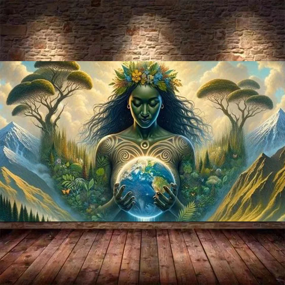 DIY Diamond Painting Mother Earth,hands cradling Earth World New 2024 Diamond Mosaic Embroidery Cross Stitch Kits Home Decor