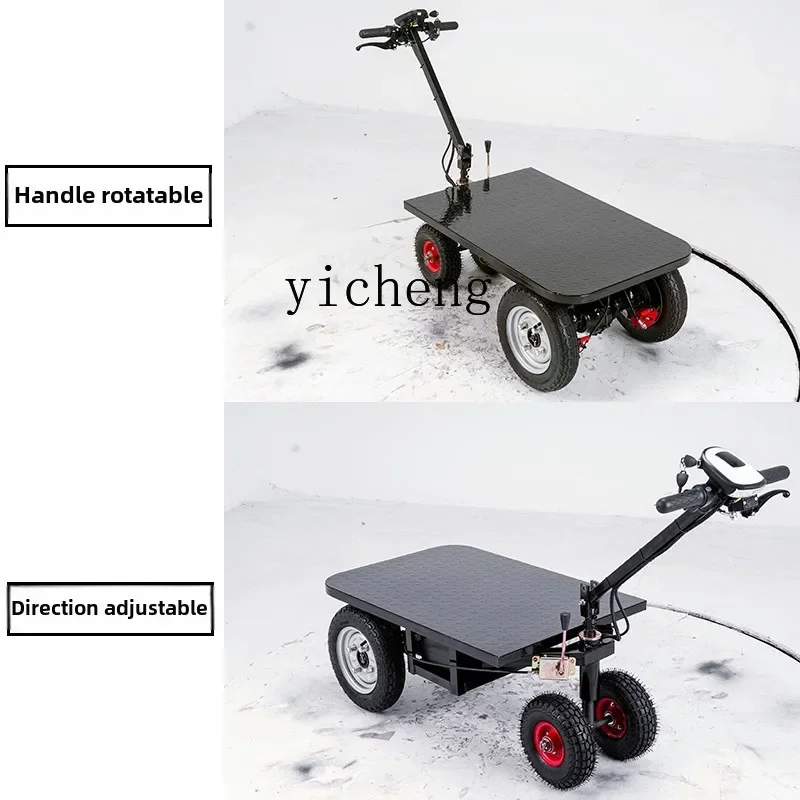 

Enlarged electric flatbed truck, load king, reverse riding donkey, trolley, pulling cement tricycle