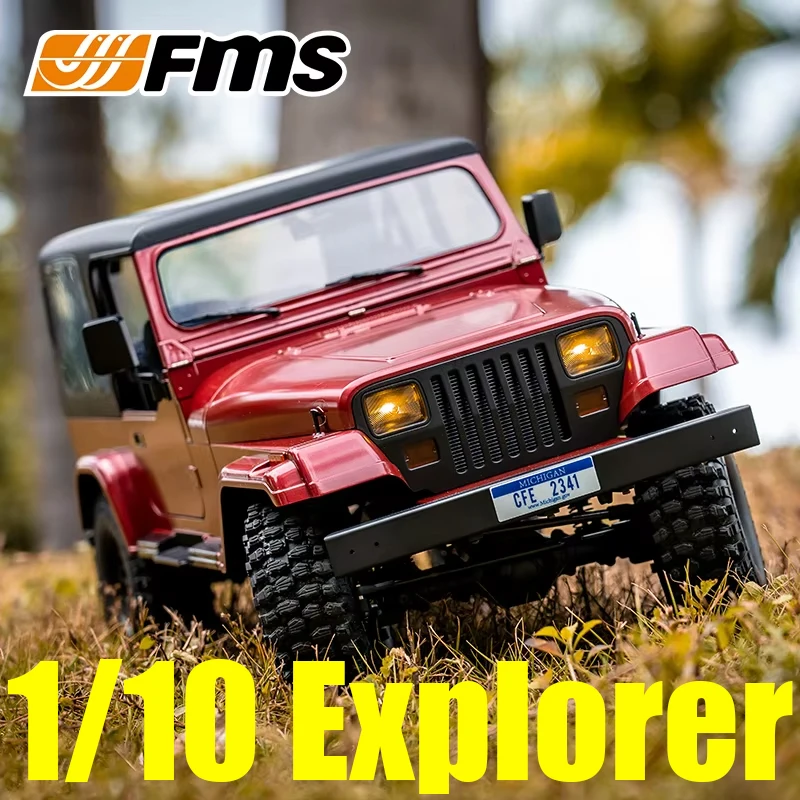 Fms 1/10 Explorer Climbing Car Off Road Hard Shell Electric Remote Control Car Model Real Like Outdoor Adventure Hobby