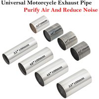 Universal 35mm 42mm 48mm 53mm Motorcycle Front Middle Pipe DB Killer Moto Exhaust Escape Muffler Silencer Noise Sound Silence