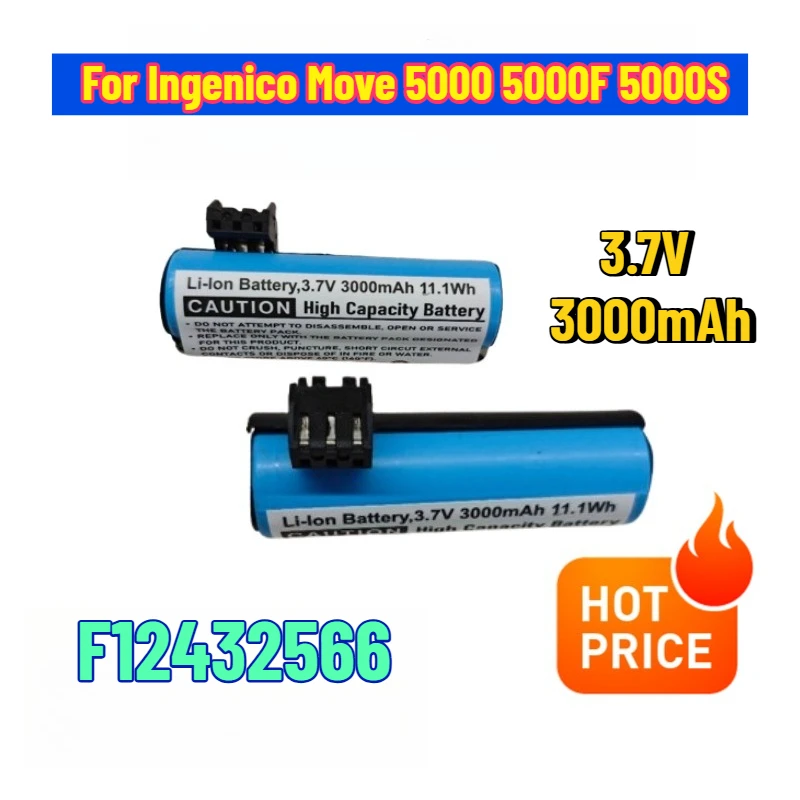 

3.7V 3000mAh Battery F12432566 for Ingenico Move 5000 5000F 5000S