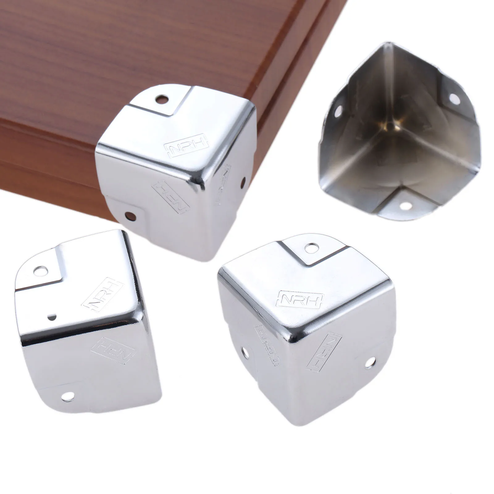 4pcs Iron Air Bag Corner Square Bracket Toolbox Trunk Box Case Angle Brace Protector 35/40/50mm Right Angle Wrap Decor Hardware