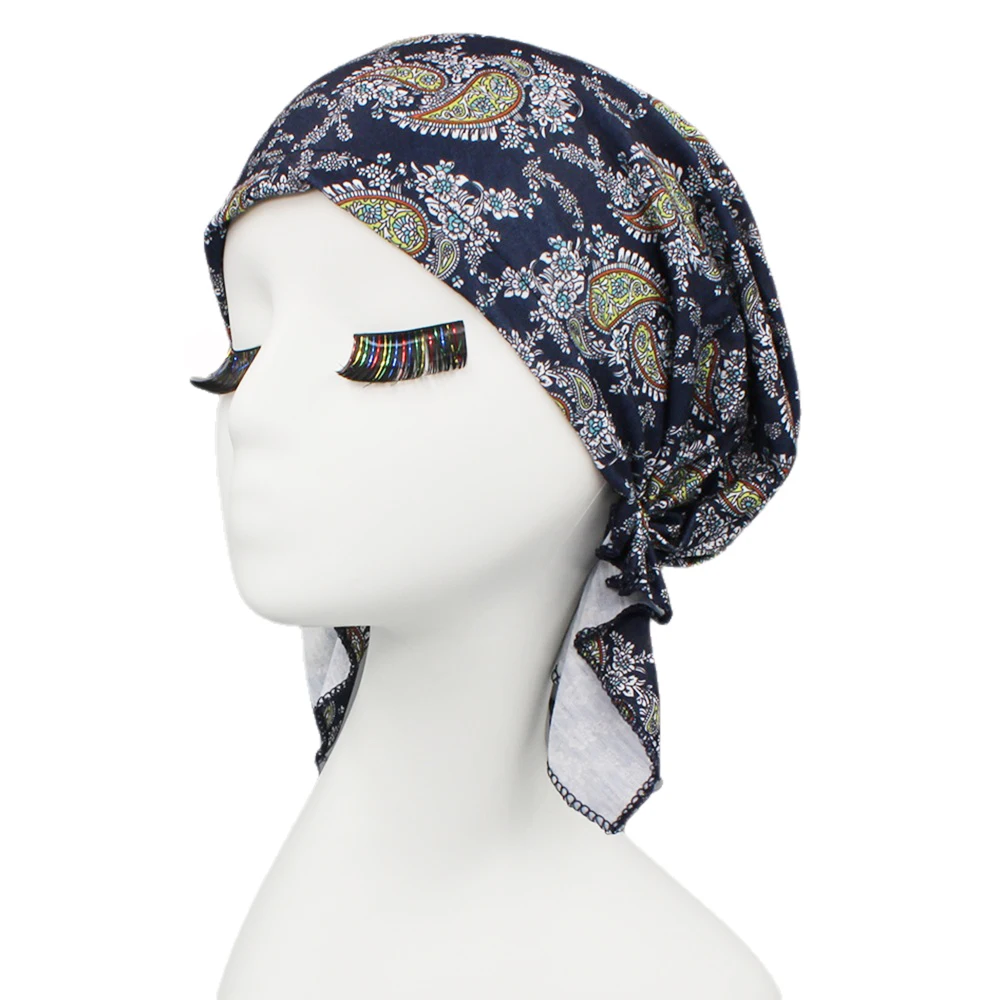 Chemo Women Classic Design Bandanas Girl Skullies Beanie Turban Head Wrap For Hair Loss Cap Headwear Lady Rural Female HT234