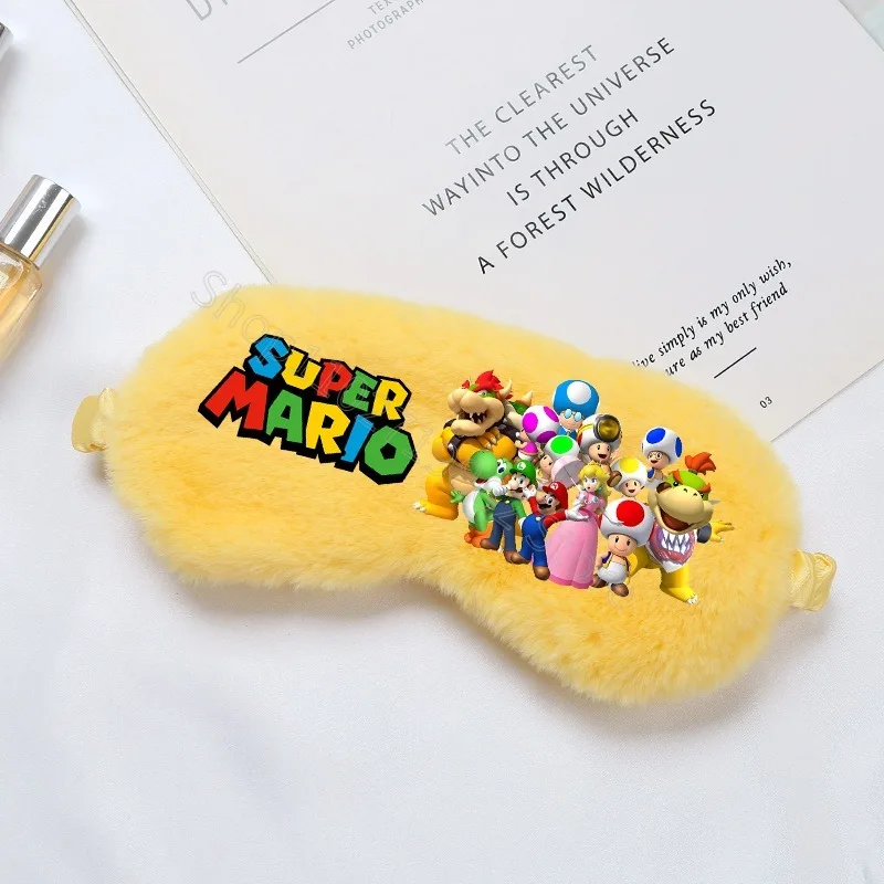 Super Mario Bros Eye Patch Luigi Princess Peach  Blindfold Cartoon Game Character Pattern Sleep Eye Mask Sleeping Masks Gifts