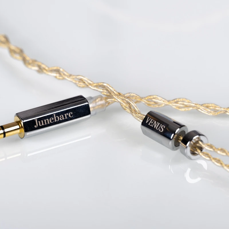 

Audione & LETECIEL Venus sterling silver gold plated audiophile headphone upgrade cable