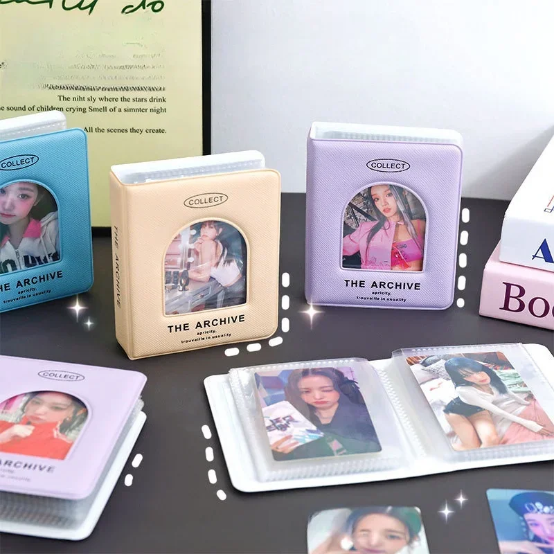 

Cute 3-inch Mini Polaroid Loose Leaf Collection Bag Portable Children's Photo Solid Color Storage Album Card Bag
