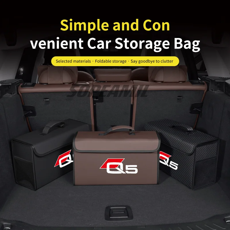 Car Trunk Organizing And Storage Box For Audi Q2 Q3 Q4 Q5 Q7 Q8 A1 A3 A4 A5 A6 A7 A8 TT S3 S4 S5 S6 S7 RS3 RS4 RS5 RS6 RS7 SLine
