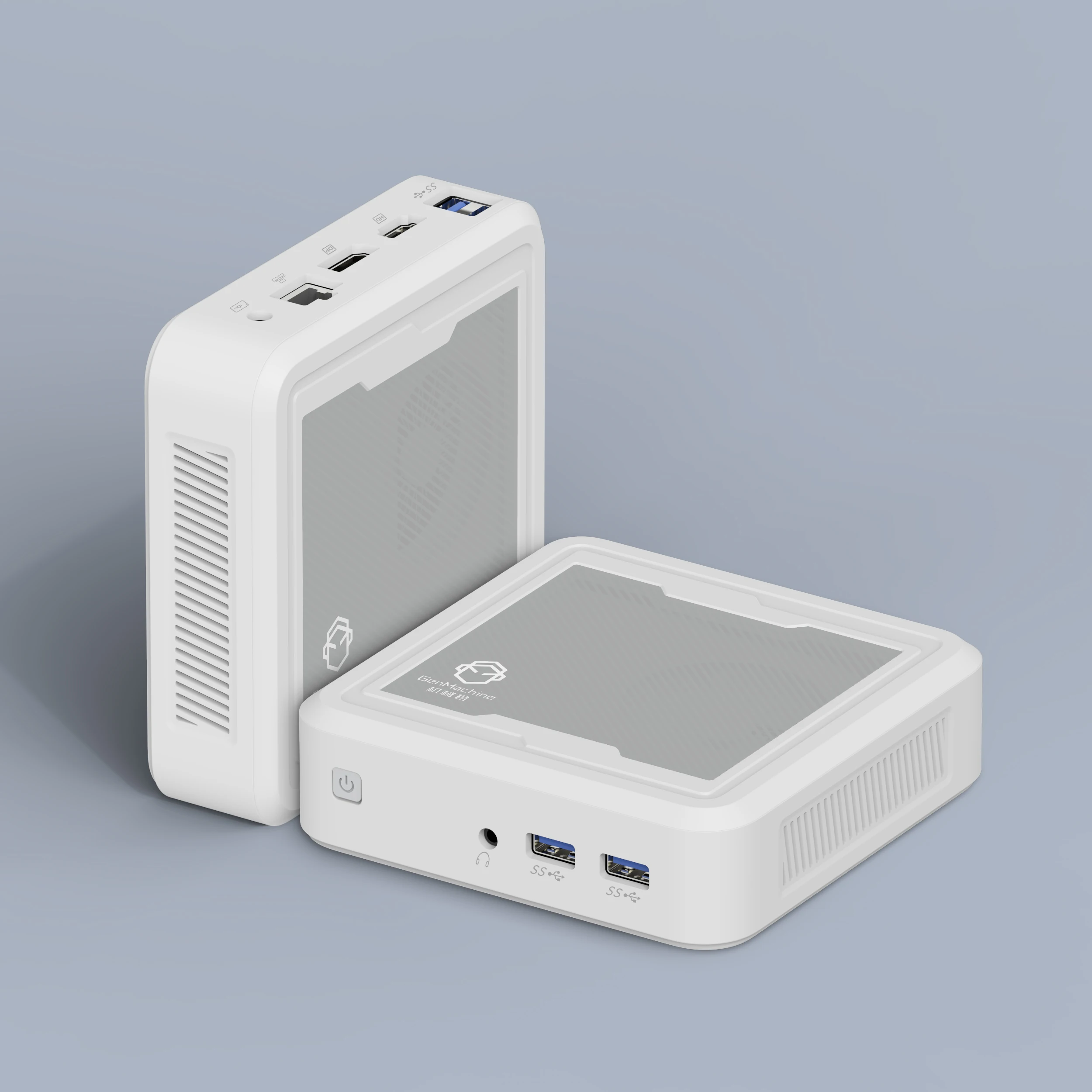 Gemachine Mini PC Lighte AMD Ryzen7 2700U WiFi5 2.2 جيجا هرتز-3.8 جيجا هرتز 4 النوى 8 موضوع وحدة المعالجة المركزية كمبيوتر مكتبي Win11 DDR4 M.2 2280 ألعاب الكمبيوتر