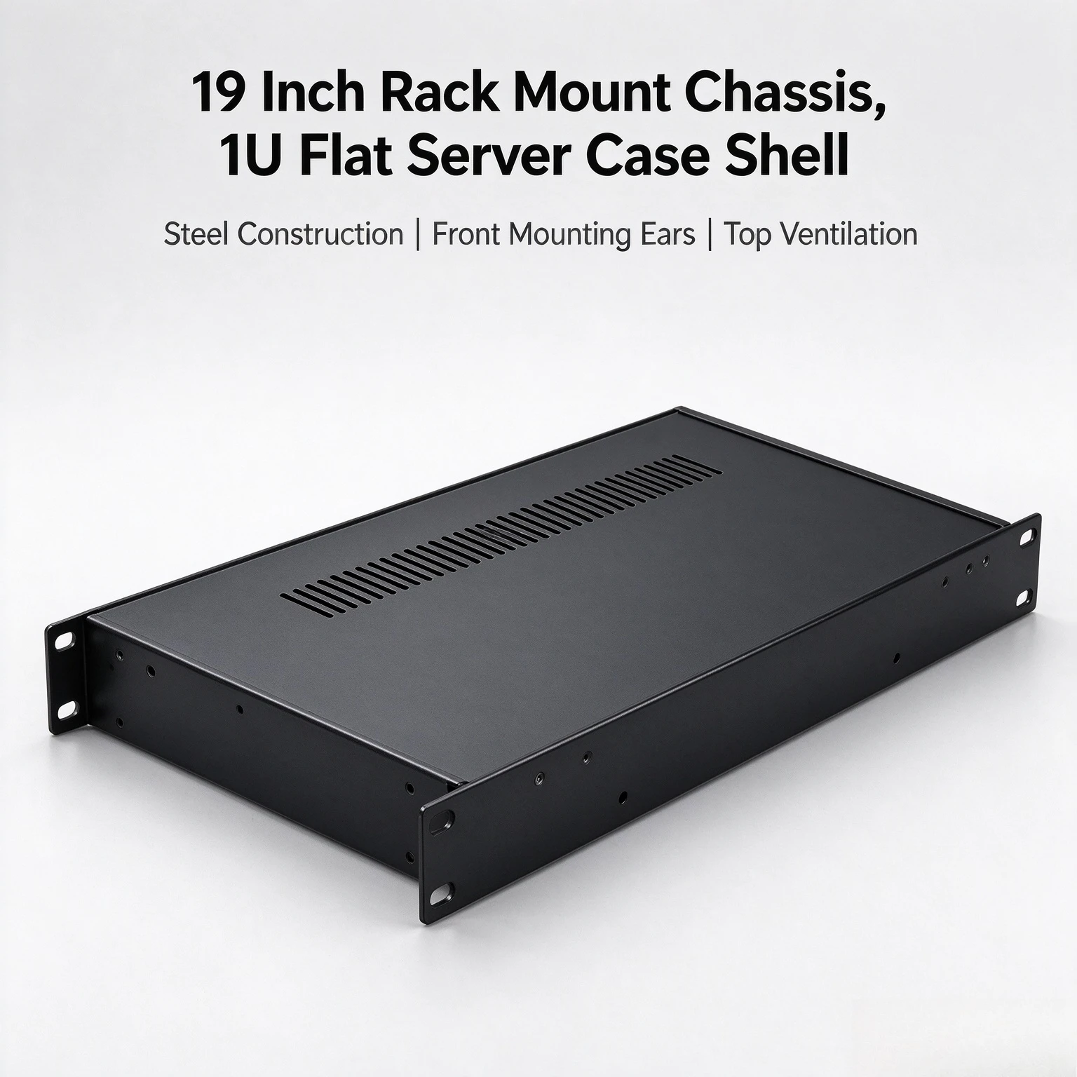 For 19 Inch 1U 1.5U 2U 2.5U 3U Instrument Chassis Cabinet Aluminum Panel Iron Sheet Metal Instrument Shell