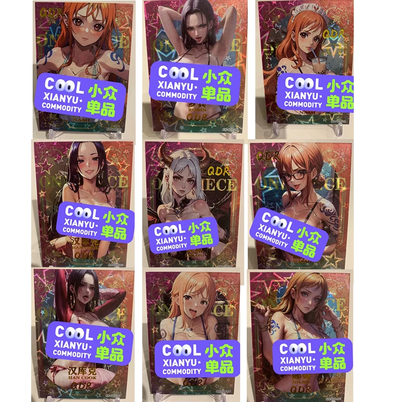 Anime One Piece Nami Nico Robin Boa Hancock Yamato Charlotte Pudding Collectible Card Toys Christmas Birthday Gifts