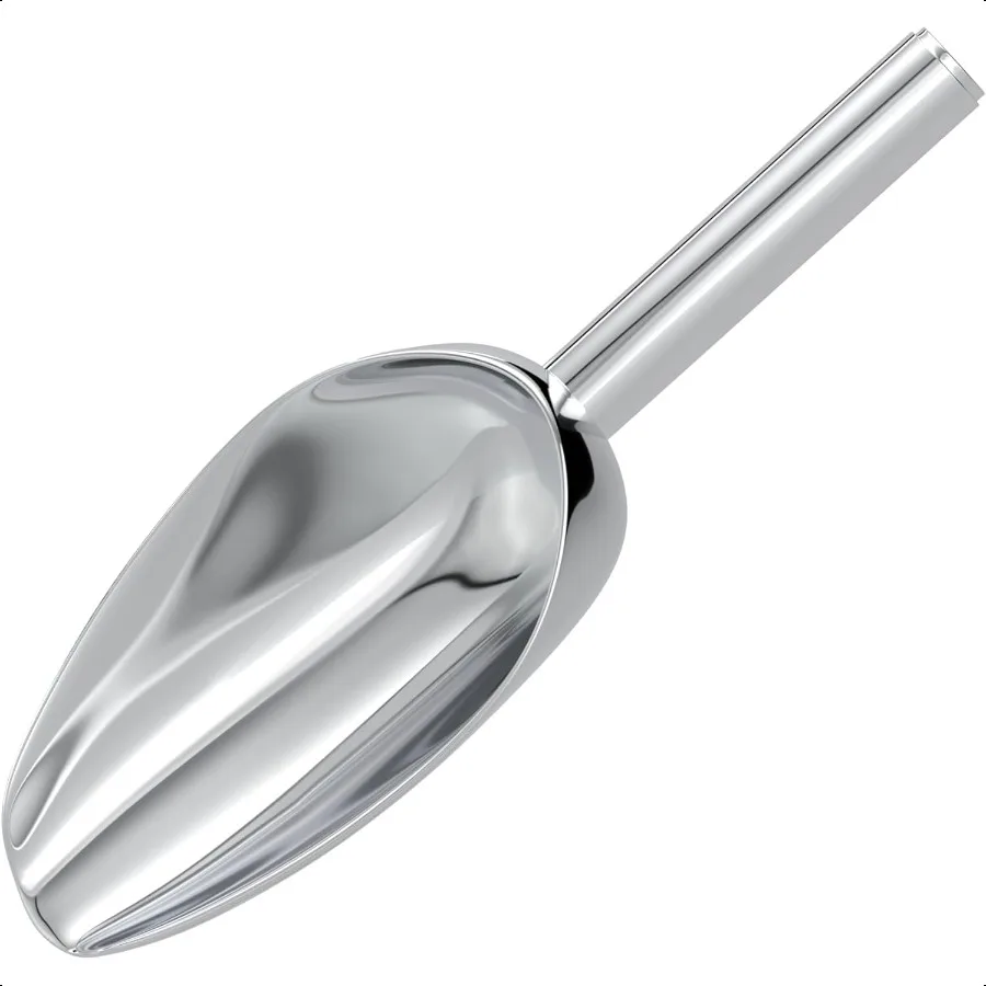 

Stainless Steel Small Ice Scoop for FreezerScooper For Ice Bucket Mini Metal Food Scoop For Ice Machine 6 Ounces