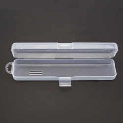 Transparent Flip Portable Internal Length Tableware Storage Box for Cutlery Kit Travel Tableware Case