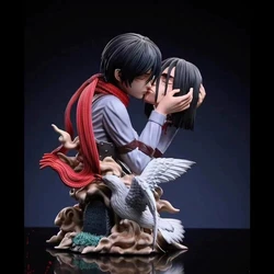 Attack on Titan Kiss of Death Mikasa Ackerman Hold Eren Jaeger GK PVC Action Figure Anime Figure Model Toys Collection Doll Gift