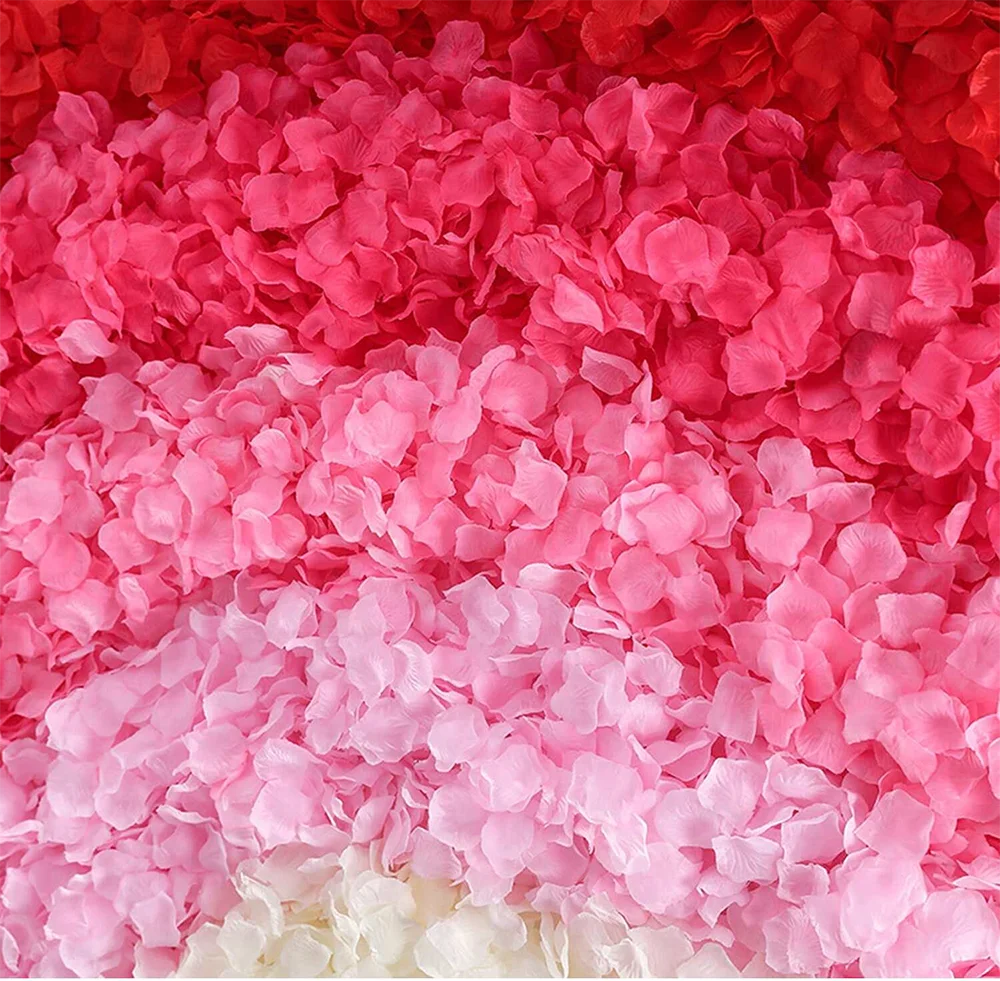 1000 pieces/10 packs of artificial rose petals for Valentine's Day home decoration, wedding party simulation rose petals