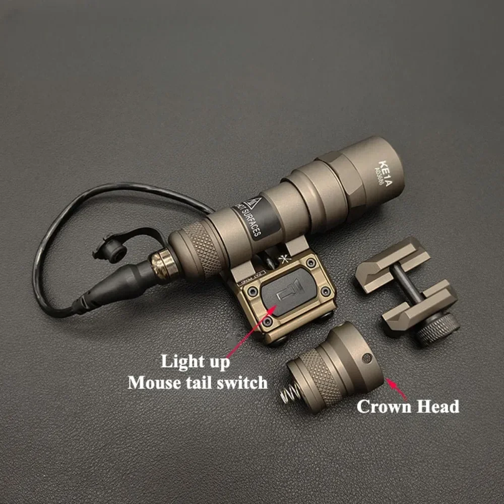 M300B M600B ترقية التكتيكية مصباح ليد جيب سلاح بندقية ضوء الكشفية ستروب صالح 20 مللي متر السكك الحديدية مع التبديل للصيد في الهواء الطلق