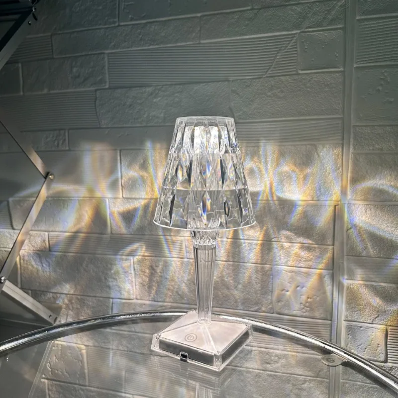 

Desk Lamp USB Creative Crystal Diamond Bedroom Bedside Atmosphere Charging Touch Night Light