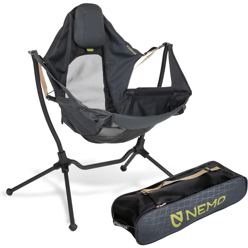 

Stargaze Reclining Camp Chair | Luxury Recliner for Maximum Camping Comfort and Stargazing (2023), Black Pearl US(