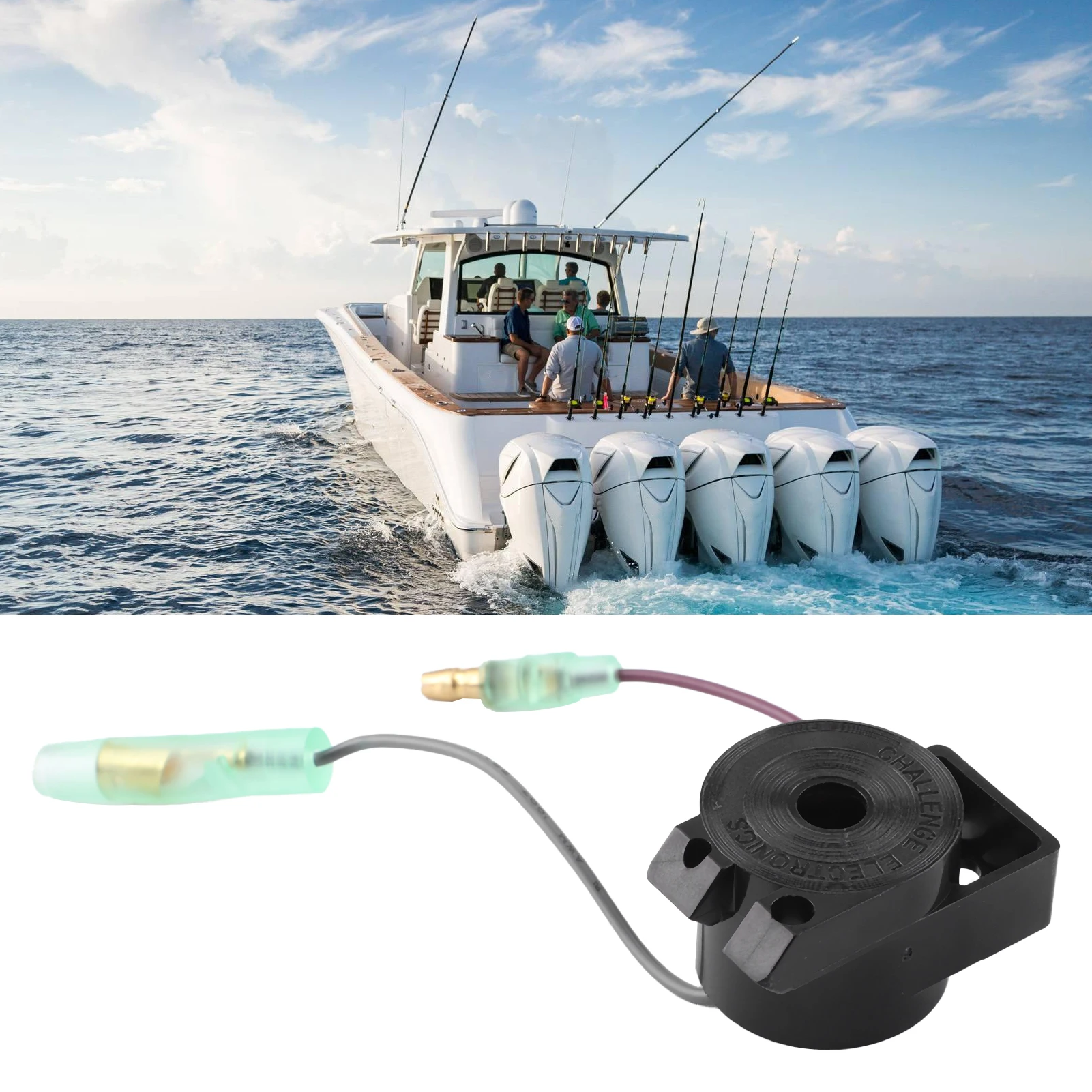 

Marine Outboard Warning Alarm 816492A1 Waterproof Audio Alert System For Single Double Key Panel Boat Engine Safety Monitor