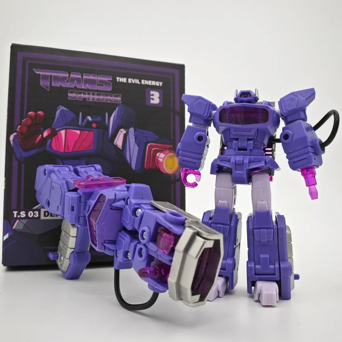 В наличии Трансформирующие игрушки PocketToys PT03 Shockwave G1 Анимированная версия Малый масштаб Модель робота Фигурки Коллекция Подарок