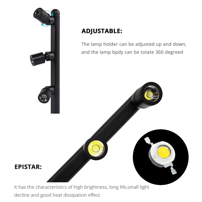 Small Spot Light 1W 2W 3W 5W 220V Jewelry Lamp showcase exhibition display diamond counter adjustable 360 degree rotating