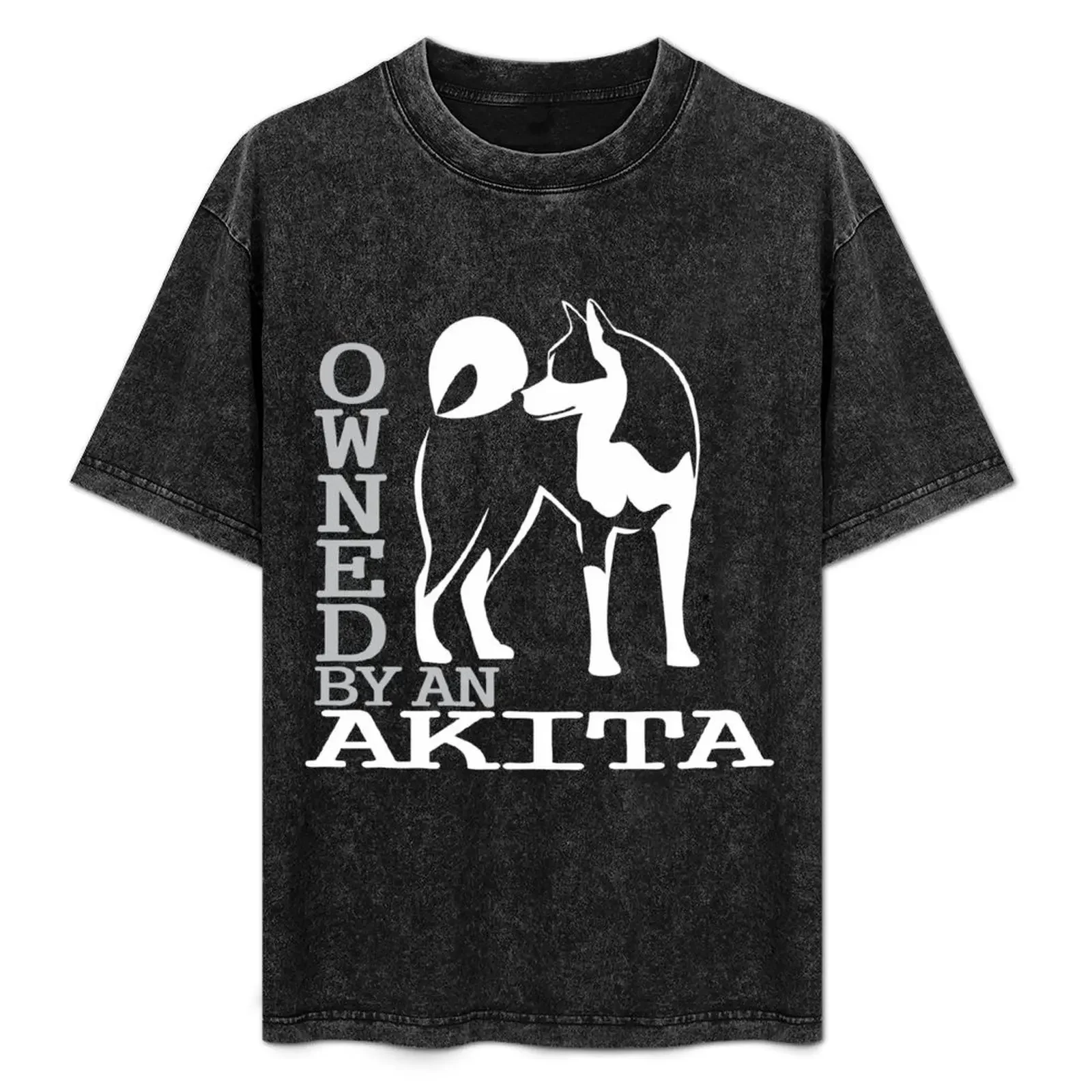 Owned by an Akita | NickerStickers? on Redbubble T-Shirt anime t shirts summer tops vintage t shirt men 100℅ cotton