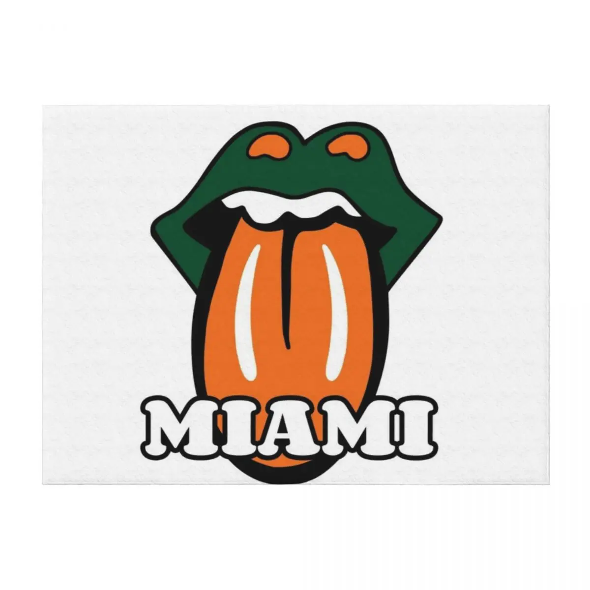 

Miami Lips with Tongue Throw Blanket Shaggy Sofa Throw halloween Blankets