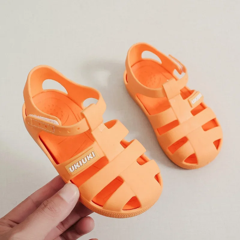 Children Beach Shoes for Sea Summer 2024 High Quality Girls Sandals Baby Soft Non-slip Princess Jelly Shoes Boy Roman Flip-flops