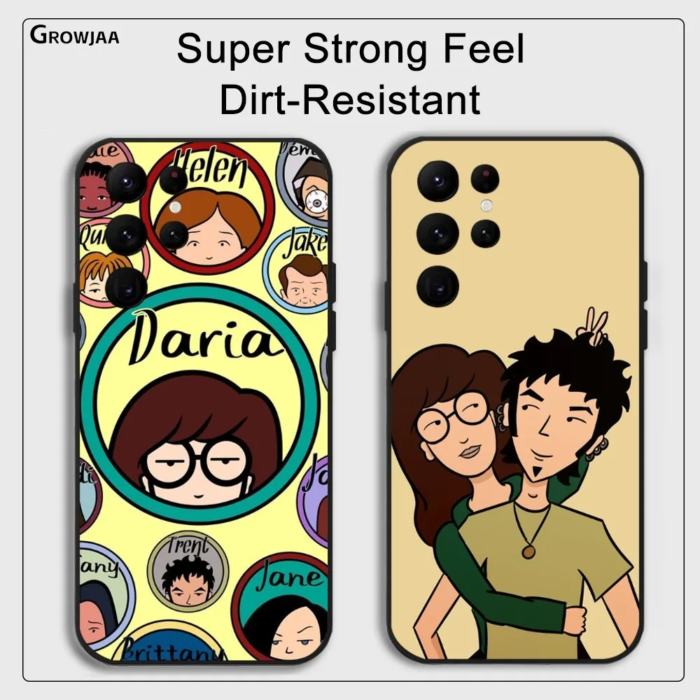 TV Animation D-Daria Phone Case for Samsung Galaxy S24 Ultra S22 S23 Ultra S21 S20 5G Protective Silicone TPU Funda