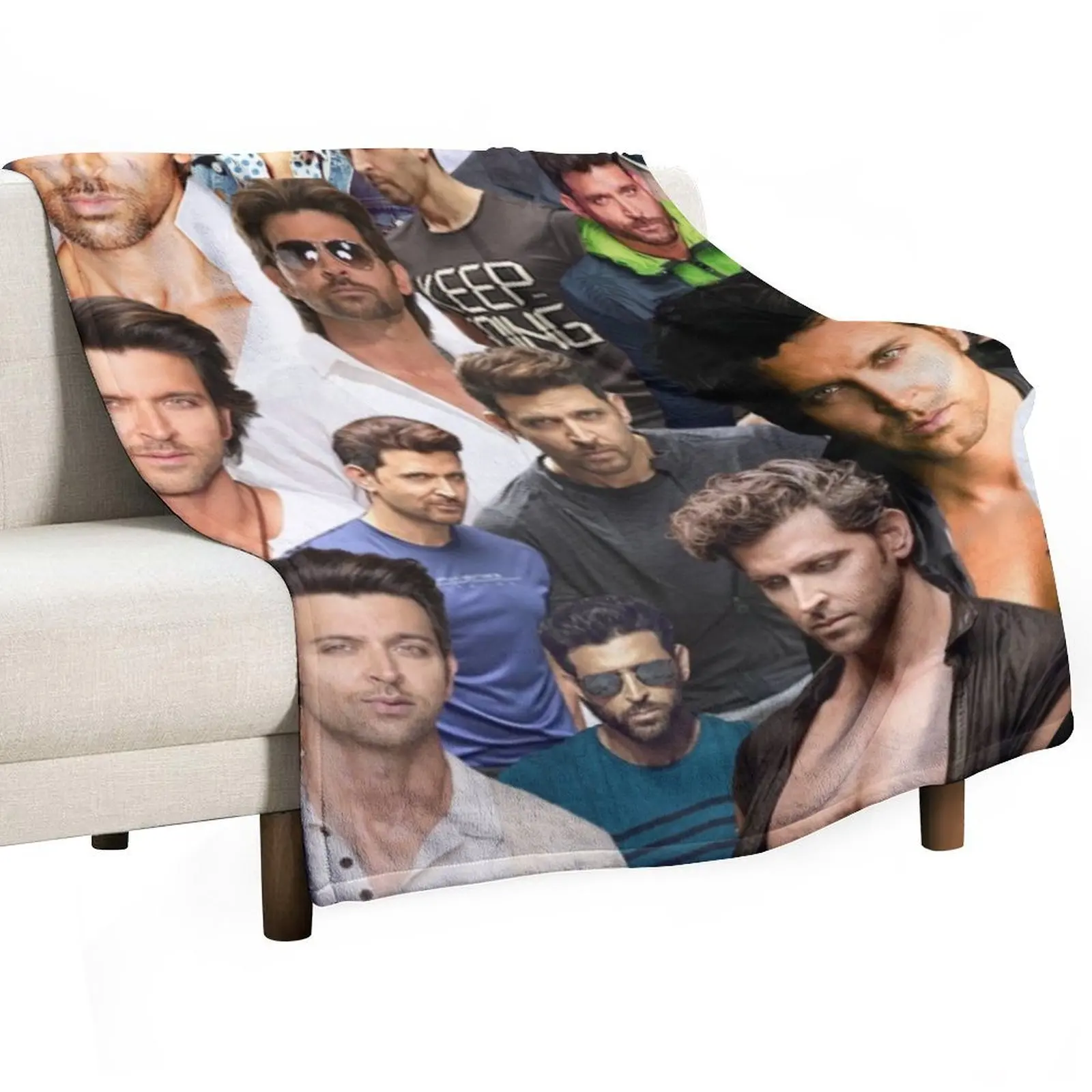 

Hrithik Roshan photo colllage Throw Blanket Polar Sofa Retros Comforter Blankets
