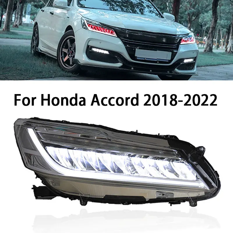 

Автомобильная фара для Honda Accord G9.5 светодиодный, фара 2018-2022, фары Accord DRL, сигнал поворота, фара дальнего света, объектив проектора Angel Eye