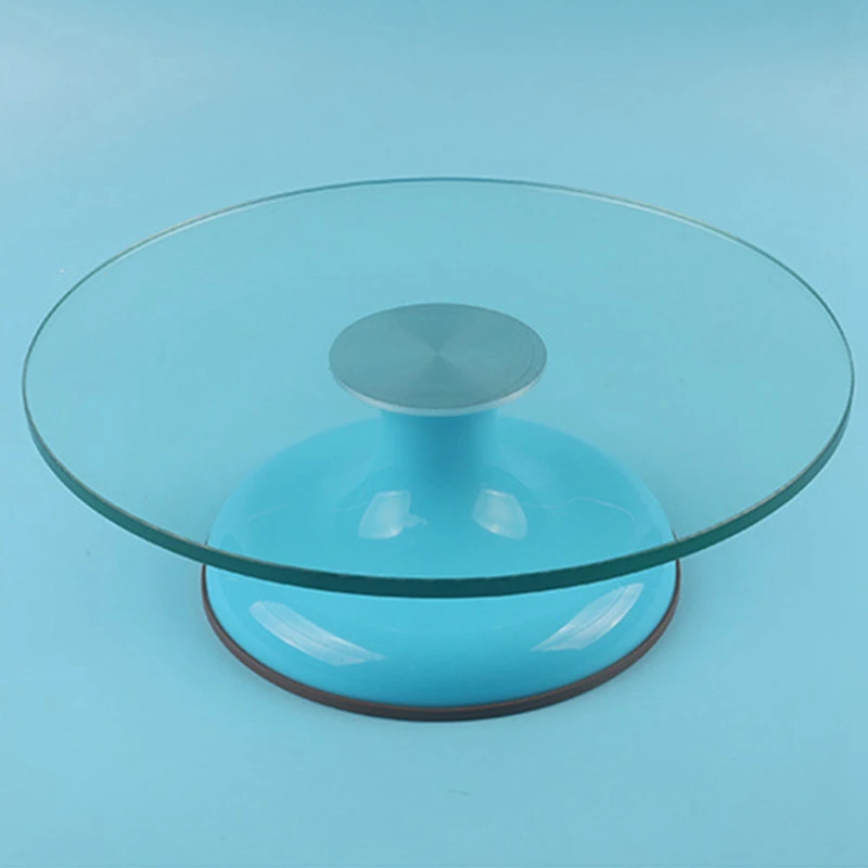 12 Inch Glass Cake Turntable Mounting Table Cake Turntable Rotary Rack Rotary Baking Tool