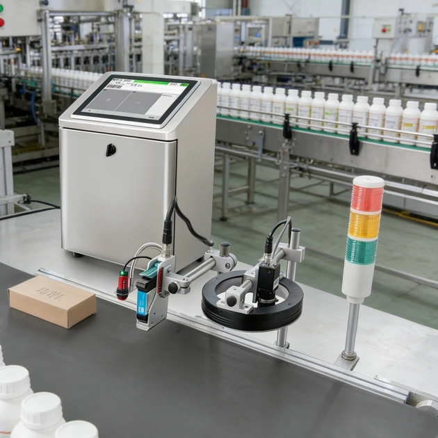 DOCOD TIJ T2000V Visual Inkjet Printer Date Coding Machine for Food Processing Quality Traceability and Anti Counterfeiting