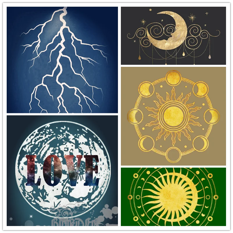 

Sun Moon Hot Foil Plate Lightning Birthday Lucky Star Christmas Frames Card Craft Metal Cutting Dies Scrapbooking No Embossing