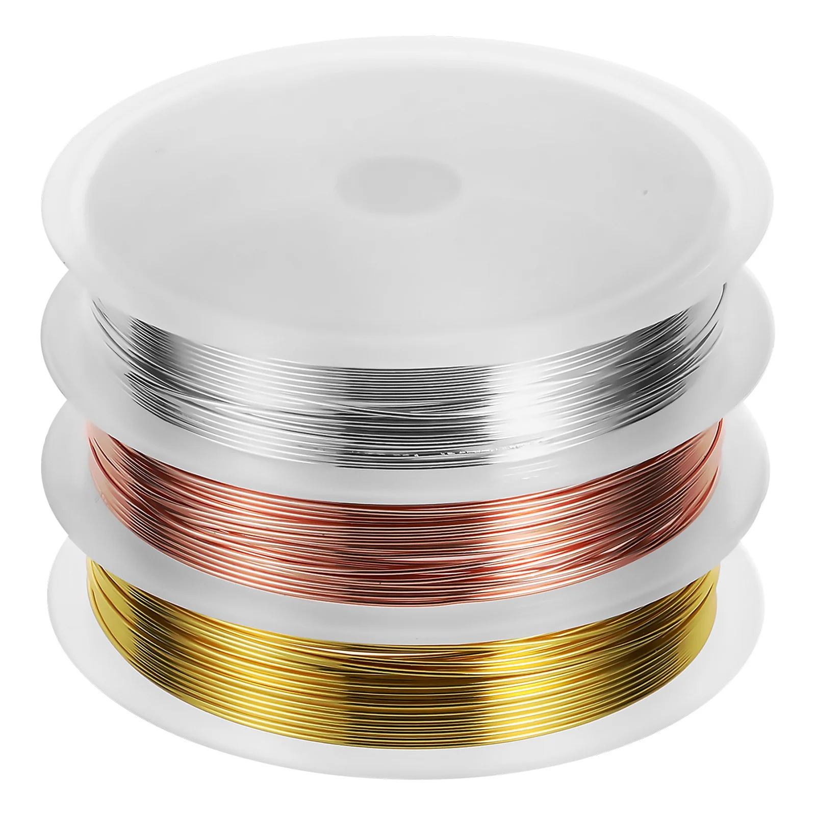 

3 Rolls 0.6mm Copper Wire Jewelry Materials Craft Supplies Beading Wire Earrings Making Silver Gold Color Options