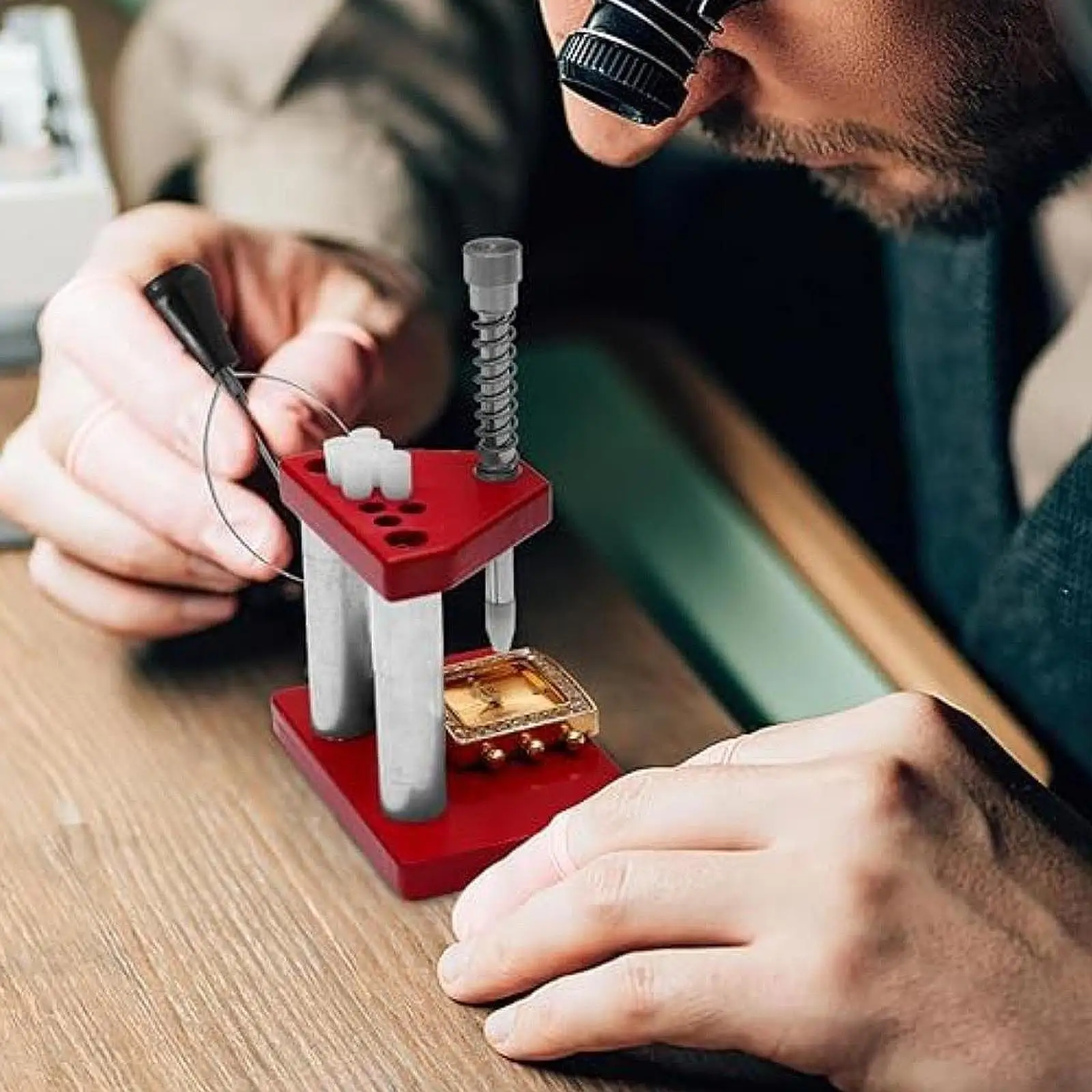 Portable Watch Puller Remover Kit with Cleaning Cloths and Tweezers for Watchmaker Tools Repair