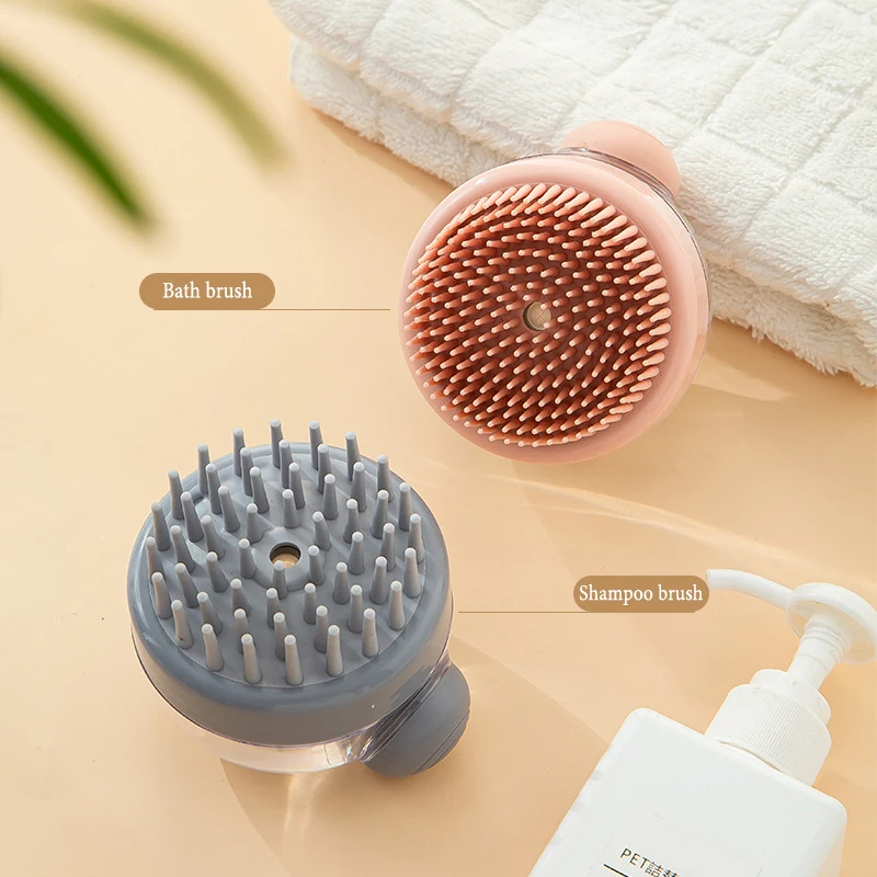 Brosse de bain-douche multifonctionnelle en silicone, brosse à shampoing, peigne de massage du cuir chevelu, brosse de lavage des cheveux, gel douche, brosses à remplir