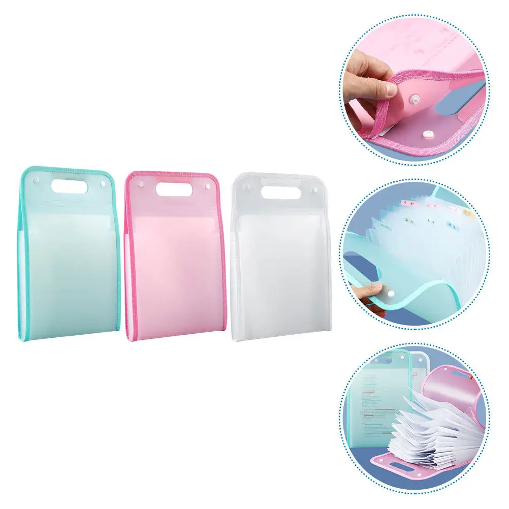 

Набор из 3 органайзеров для файлов: расширяемые папки для документов, чеков и квитанций, универсальные папки-конверты формата А4 для офиса