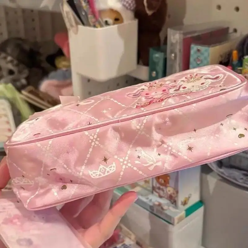 Sugarbunnies Pencil Case Kawaii Ballet Rabbit Pattern High Capacity Zipper Cosmetics Storage Bag Creativity Student Stationery