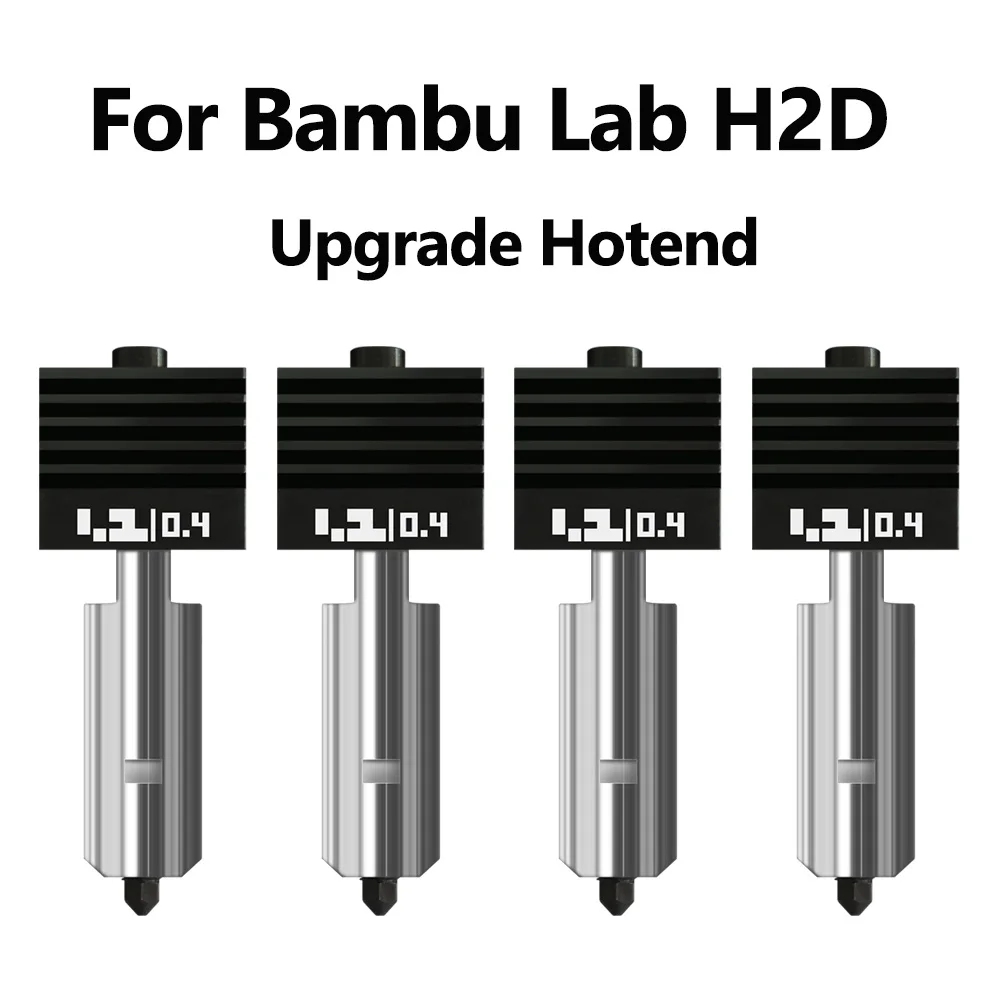 

Replaceable For Bambu Lab H2D Hotend Kit with 0.2/0.4/0.6/0.8mm Hardened steel Nozzle Replace Hotend Kit For Bambu Hotend kit