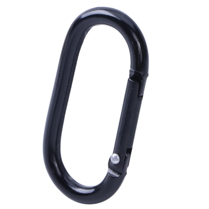 Alumínio Alloys Outdoor Oval Shape Mosquetão, Locking Mosquetão, Chaveiros Clip para Mochilas, Camping, Caminhadas, Viajando