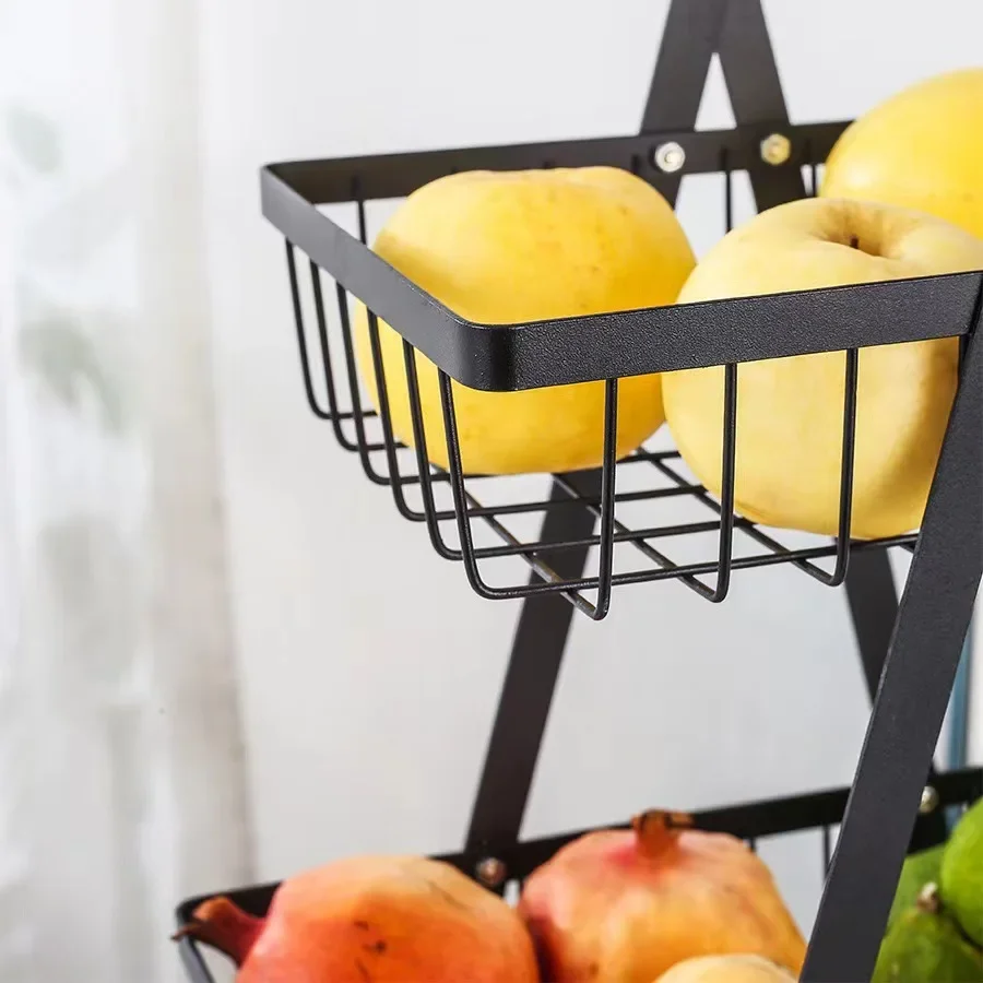 3Tier Countertop Fruit Basket,Portable Fruit Bowle Basket for Kitchen Organizer Storage & Fruits Vegetable Bread Snacks Basket