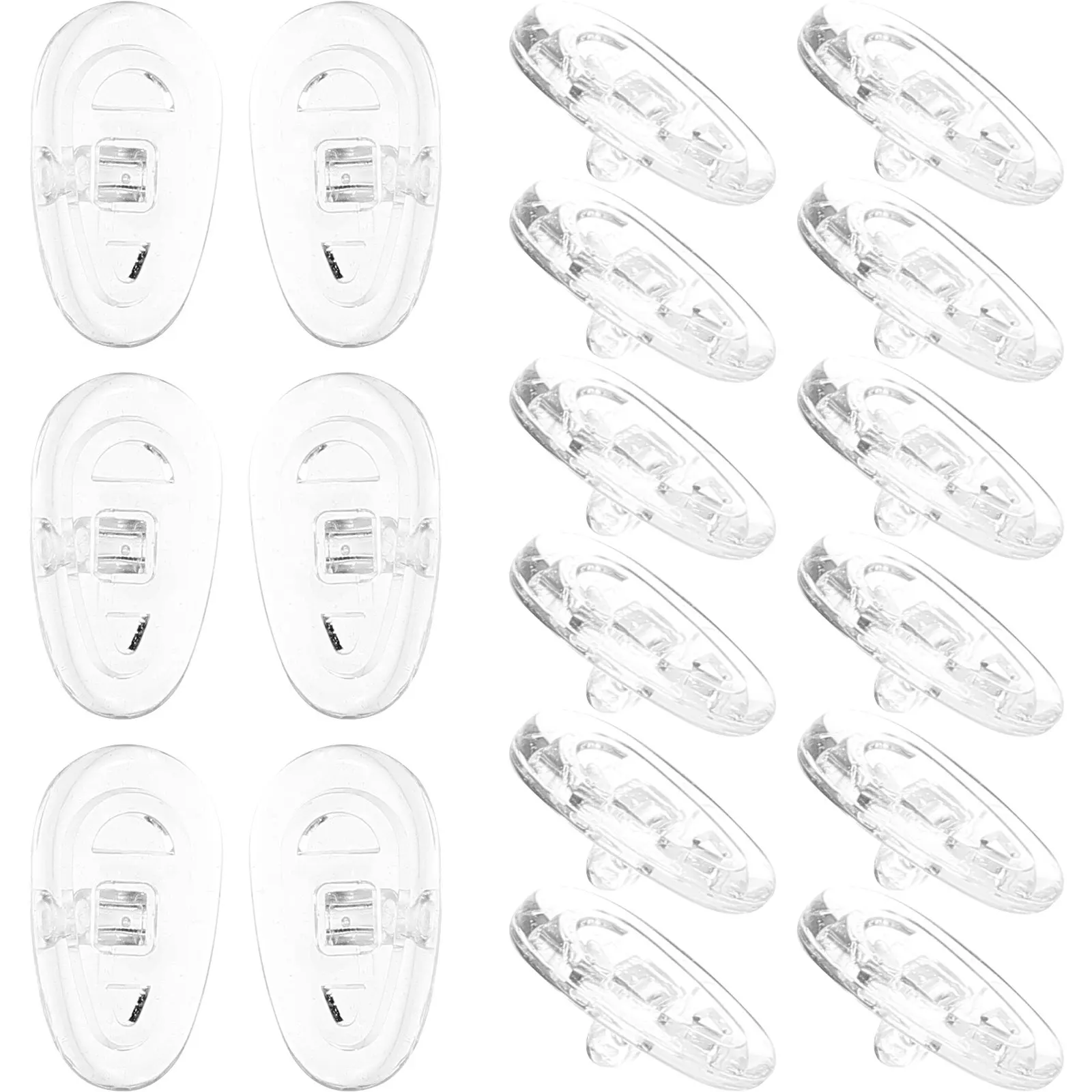 

20Pairs Premium Silicone Nose Pads for Eyeglasses Non-Slip Soft Cushion Nose Protectors Fit All Frame Types Replacement Kit